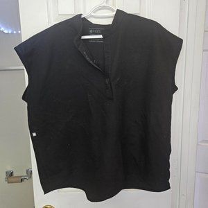 FIGS Rafaela Women's Black Scrub Top